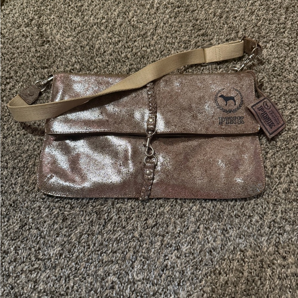 PINK Victoria's Secret Metallic Crossbody Bag